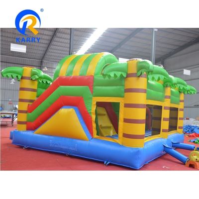 Pretty Good Jungle Crocodile Castle Glijbaan opblaasbaar voor commerciële verhuur