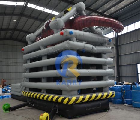 Vermaakparkapparatuur Beest in kooien Bouncy Castle opblaasbaar Bounce House met glijbaan