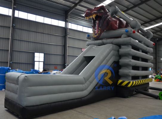 Vermaakparkapparatuur Beest in kooien Bouncy Castle opblaasbaar Bounce House met glijbaan