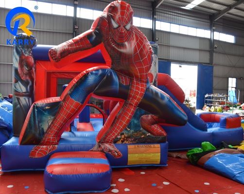 Blower inbegrepen Cartoon Character opblaasbare trampoline glijbaan voor pretparken