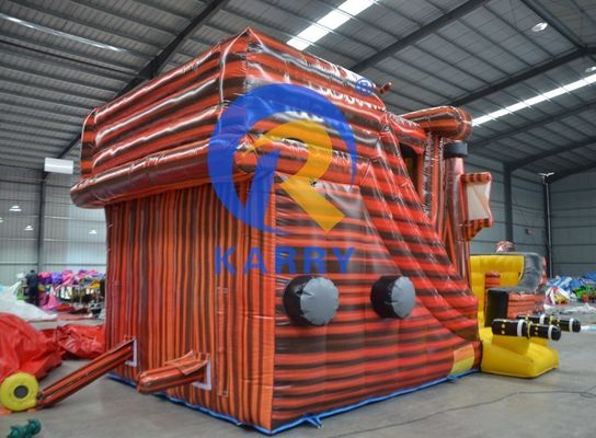 Gemakkelijk op te zetten piratenschip opblaasbaar springhuis voor buitenspel van kinderen
