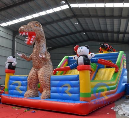 Het meest populaire buitenspeeltje springkasteel Nieuw ontworpen dinosaurus themapark Kasteel