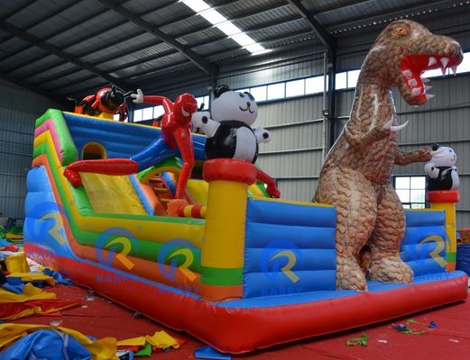 Het meest populaire buitenspeeltje springkasteel Nieuw ontworpen dinosaurus themapark Kasteel