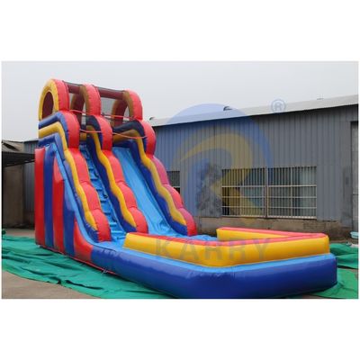 Unsix PVC volwassenen grootte springglijbaan Lange en grote opblaasbare waterglijbaan met uitsmijter