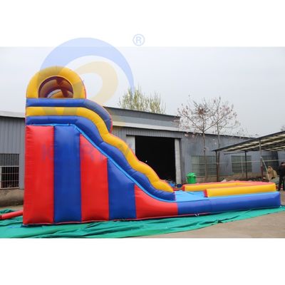 Unsix PVC volwassenen grootte springglijbaan Lange en grote opblaasbare waterglijbaan met uitsmijter