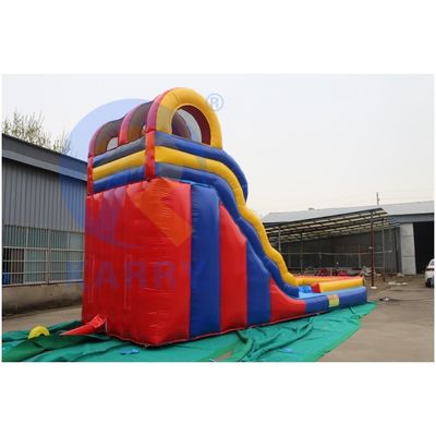 Unsix PVC volwassenen grootte springglijbaan Lange en grote opblaasbare waterglijbaan met uitsmijter