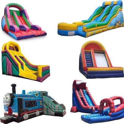 Bringbringlight Slide Custom materiaal natte en droge opblaasbare waterglijbanen voor evenement