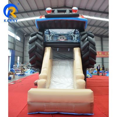 Zee/luchtlevering Custom PVC 3D Rood Off-Road Car Castle Opblaasbaar uitsmijterhuis voor kinderen