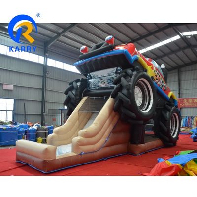 Zee/luchtlevering Custom PVC 3D Rood Off-Road Car Castle Opblaasbaar uitsmijterhuis voor kinderen