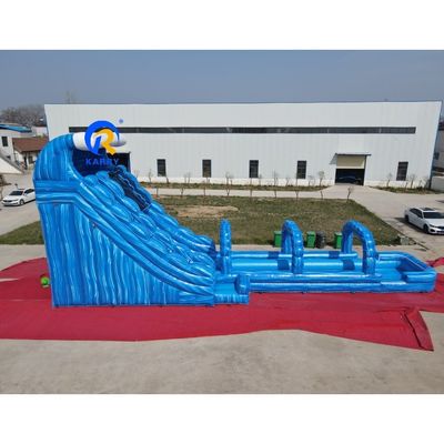18x4.5x7m Buiten Double Slide opblaasbare waterglijbaan zwembad Combo Grote verlengde glijbaan