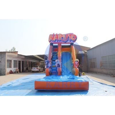 Gepersonaliseerde kleur opblaasbare droog glijbad zwembad combinatie voor buiten amusement
