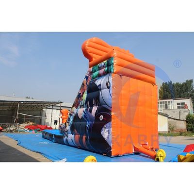 Gepersonaliseerde kleur opblaasbare droog glijbad zwembad combinatie voor buiten amusement