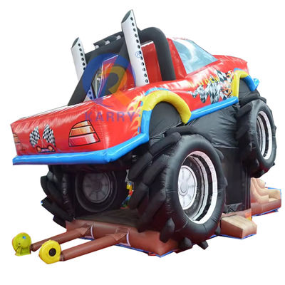 OEM Acceptabele PVC Offroad Auto Race Car Trampoline Glijbaan Combinatie Elastisch Kasteel