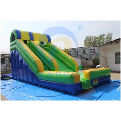 Attract CE EN14960 Certified Leopard Print Arch opblaasbare waterslippen met zwembad