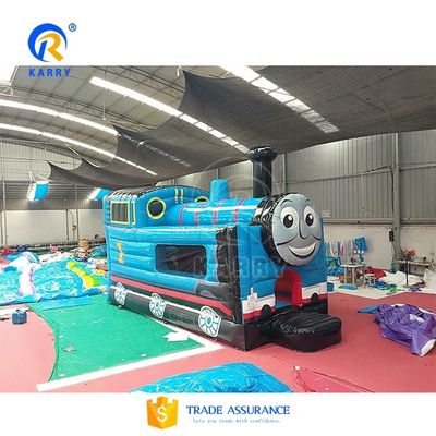Kenmerken PORTABLE opblaasbare glijbaan in het winkelcentrum 2024 Cartoon Train Slide Trampoline