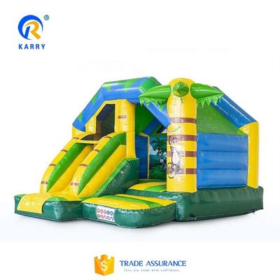 Draagbare opblaasbare bounce house met kleine glijbaan