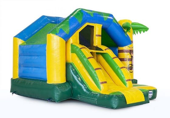 Draagbare opblaasbare bounce house met kleine glijbaan