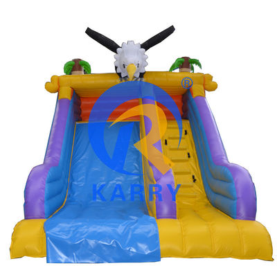 Kinderen speeltuin opblaasbare uitsmijter glijbaan combo met super breed pad en water functie