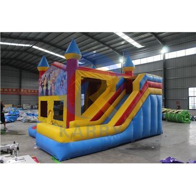 Commerciële opblaasbare uitsmijter kasteel glijbaan combo voor plezier feestvermaak