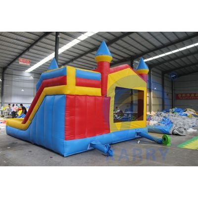 Commerciële opblaasbare uitsmijter kasteel glijbaan combo voor plezier feestvermaak