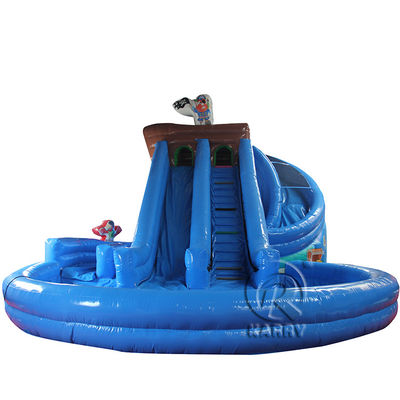 Outdoor Entertainment Grote opblaasbare waterslide met piratenthema voor kinderfeestjes