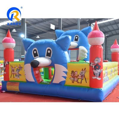Vermaakpark Fun City opblaasbaar springhuis met Tom en Jerry thema OEM aanvaard
