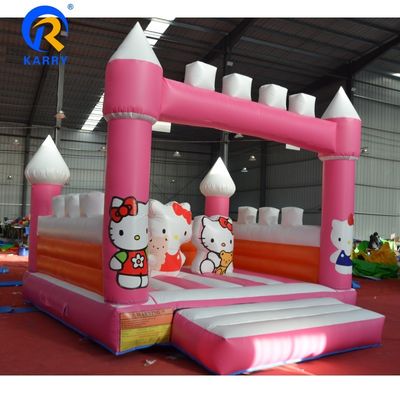 Kids' Party Essential Pink Kitty opblaasbaar springhuis met gesneden kattenontwerp en reparatie kit