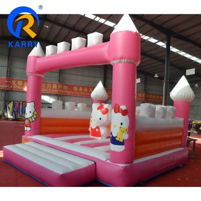 Kids' Party Essential Pink Kitty opblaasbaar springhuis met gesneden kattenontwerp en reparatie kit