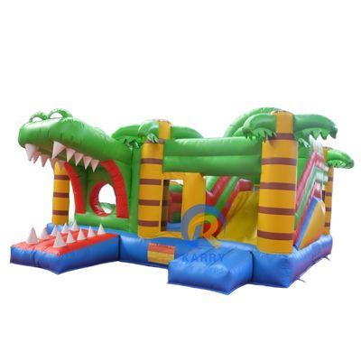 14 Jaar Oude Range Draagbare opblaasbare uitsmijter met glijbaan Spring Castle Moonwalk