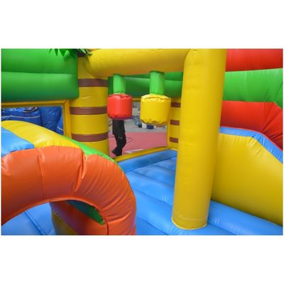 14 Jaar Oude Range Draagbare opblaasbare uitsmijter met glijbaan Spring Castle Moonwalk