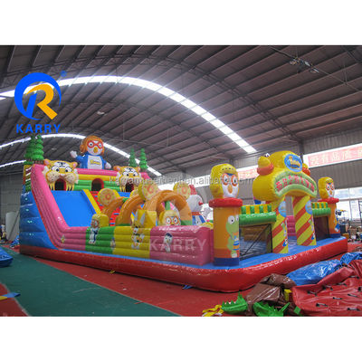 Opblaasbare Fun City Springende Bouncy Castle Slide Combo voor maximale capaciteit &lt; 100 kg