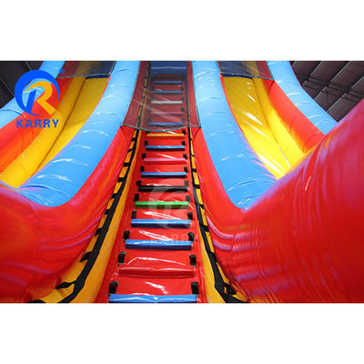 EN14960 Gecertificeerde dubbele baan opblaasbare springkasteelslide voor waterplezier voor kinderen
