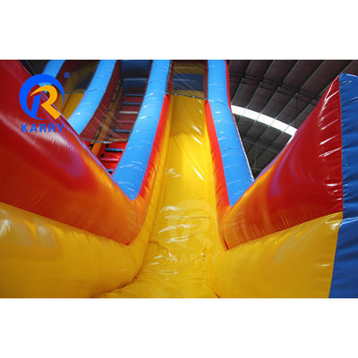 EN14960 Gecertificeerde dubbele baan opblaasbare springkasteelslide voor waterplezier voor kinderen