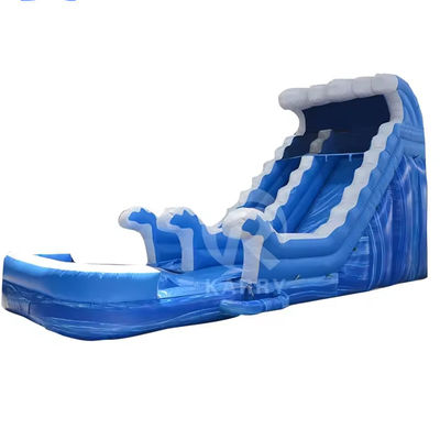 Geslachtsneutrale commerciële achtertuin Bouncy Castle Marmer Tropische waterslide Waterglijbaan
