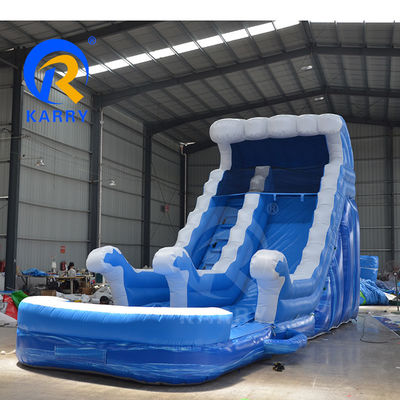 Geslachtsneutrale commerciële achtertuin Bouncy Castle Marmer Tropische waterslide Waterglijbaan