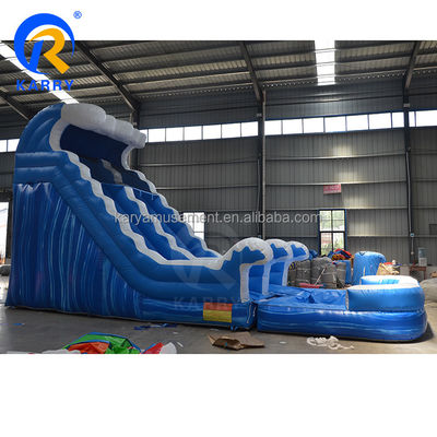 Geslachtsneutrale commerciële achtertuin Bouncy Castle Marmer Tropische waterslide Waterglijbaan