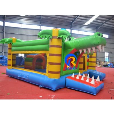 Castle Slide Combo opblaasbaar springhuis voor volwassenen en kinderen Geel inclusief blazer