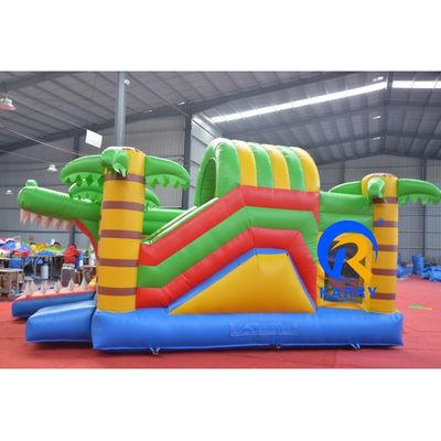 Castle Slide Combo opblaasbaar springhuis voor volwassenen en kinderen Geel inclusief blazer