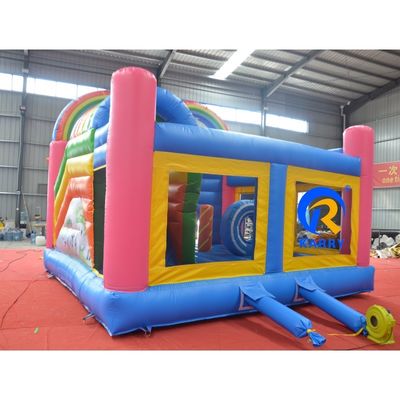 Kinderen buiten speeltuin Commercieel Combo Bounce House Water Dual Slide opblaasbaar kasteel