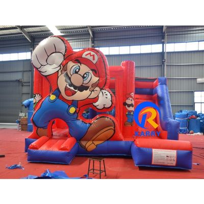 Kinderen speeltuin Marvel Comic Bouncy Jumping Castles PVC Yard Bounce House met glijbaan