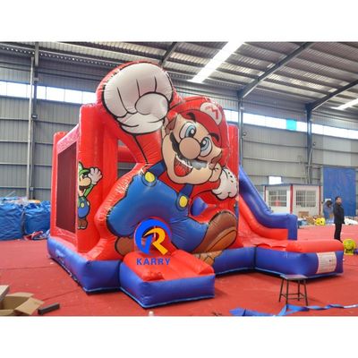 Kinderen speeltuin Marvel Comic Bouncy Jumping Castles PVC Yard Bounce House met glijbaan