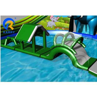 Toegestane passagiers 10 enorme olifant glijbaan wateropblaasbaar waterpark voor kinderen en volwassenen