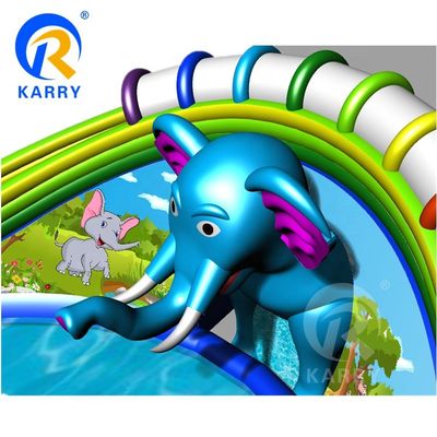 Toegestane passagiers 10 enorme olifant glijbaan wateropblaasbaar waterpark voor kinderen en volwassenen