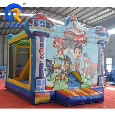 Unisex tuin opblaasbaar kasteel met glijbaan gemaakt van 0,55 mm PVC-doekmateriaal