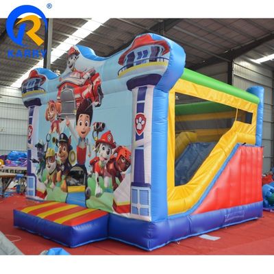 Unisex tuin opblaasbaar kasteel met glijbaan gemaakt van 0,55 mm PVC-doekmateriaal