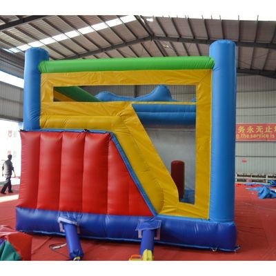 Unisex tuin opblaasbaar kasteel met glijbaan gemaakt van 0,55 mm PVC-doekmateriaal