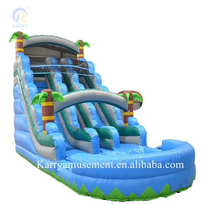 CE/TUV gecertificeerde commerciële kwaliteit Kokospalmopblaasbare waterslide voor volwassenen
