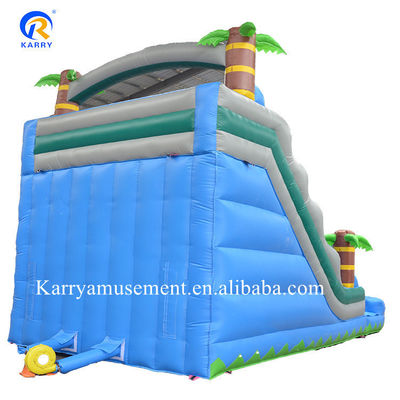 CE/TUV gecertificeerde commerciële kwaliteit Kokospalmopblaasbare waterslide voor volwassenen