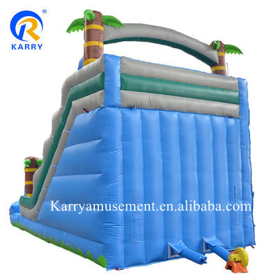 CE/TUV gecertificeerde commerciële kwaliteit Kokospalmopblaasbare waterslide voor volwassenen
