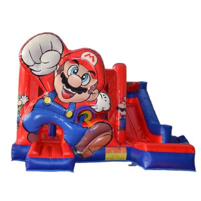 Unisex SuperMario opblaasbaar springhuis met waterslide